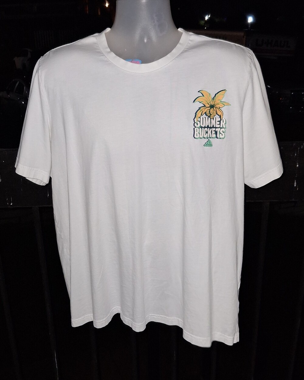 ADIDAS SUMMER BUCKETS Basketball T Shirt Size XL - Picture 2 of 3